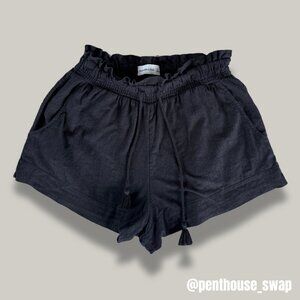 Abercrombie & Fitch Black Linen Shorts, Size S